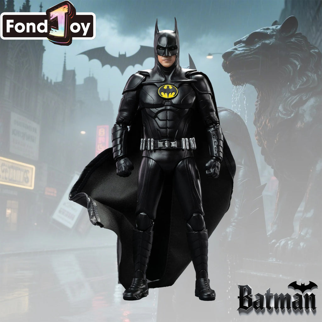 FondJoy Batman Keaton Edition Action Figure DC Anime Figurine Movable Model Toy Boys's Gifts Batman Collection