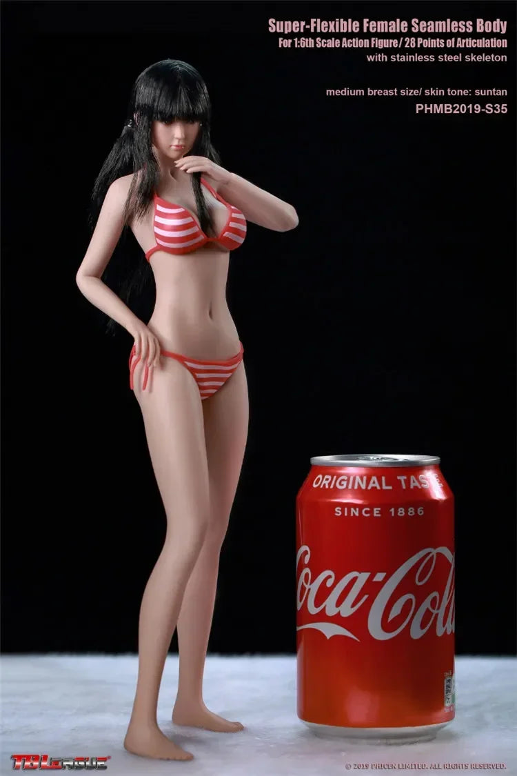 TBLeague S34 S35 S36 S37 1/6 Scale Female Soldier Super Flexible Seamless Body Figure with Head Action Figure Doll