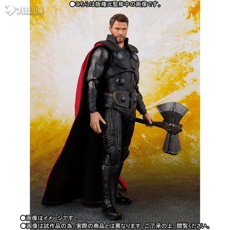 BANDAI Original S.H.Figuarts Avengers: Infinity War - Thor Anime Action Figures Toys for Boys Christmas Gift Collectible Model