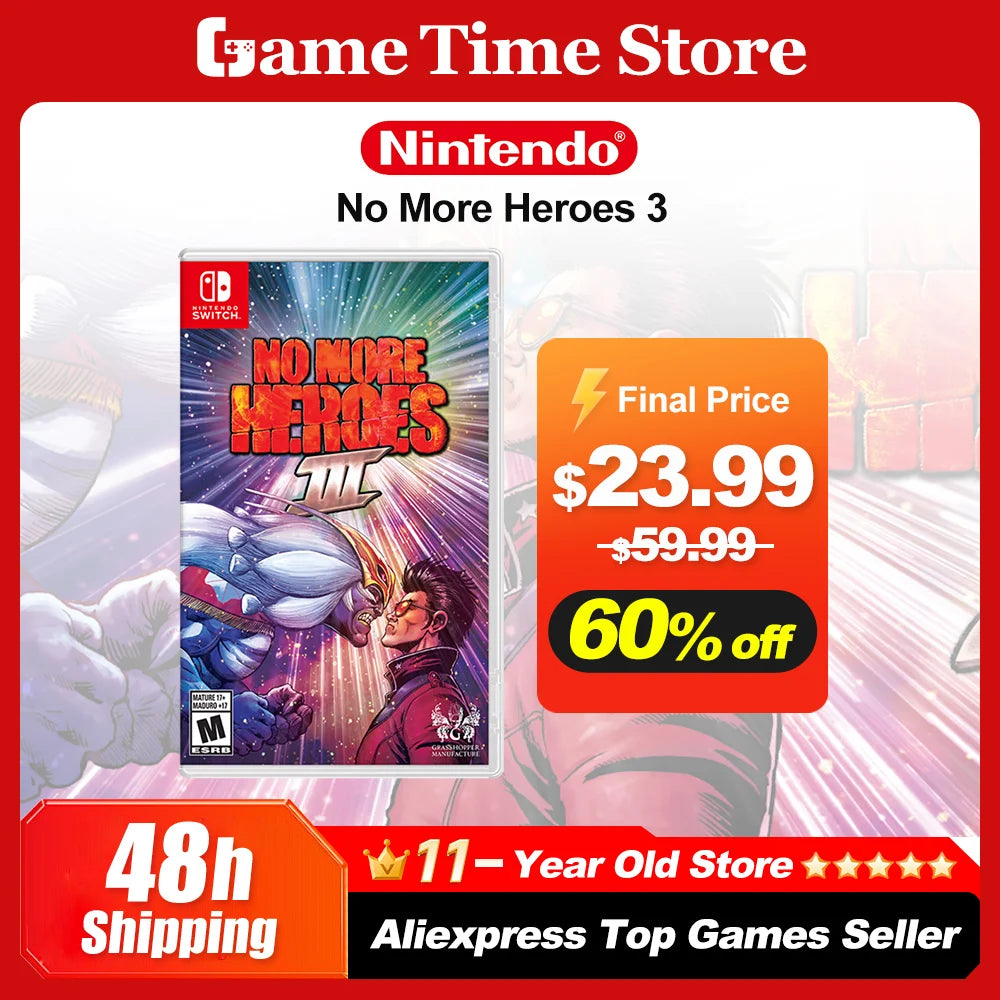 No More Heroes 3 Nintendo Switch Game Deals 100% New Physical Game Card Support 1 Player for Nintendo Switch Game Console