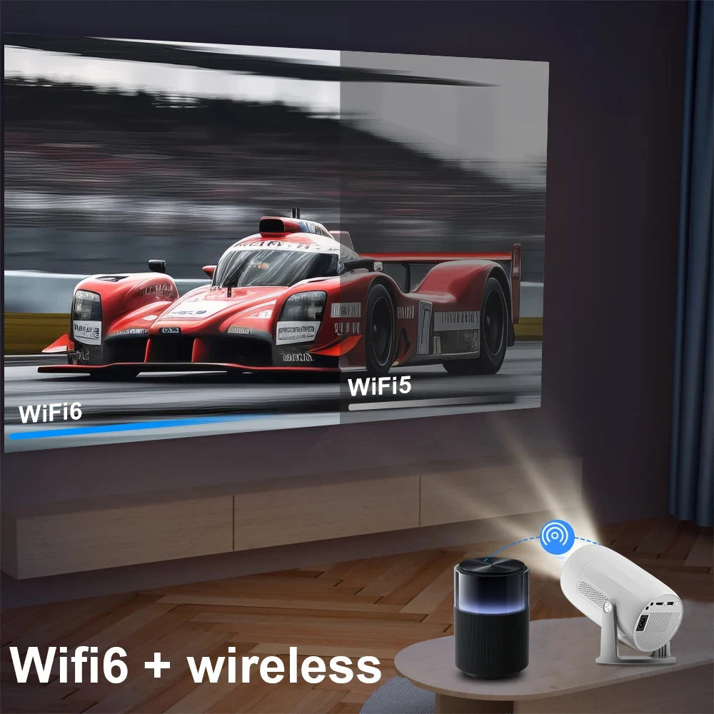 Lenovo преносим 4K проектор 100M Android 12 WIFI 6 TOF No-Sense Auto Focus външен Full HD проектор видео филм домашно кино
