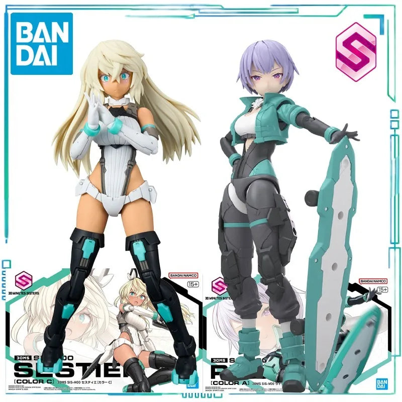 BANDAI SPIRITS Genuine 30 MINUTES SISTERS Series SIS-V00 Ruidira [Color A]，SIS-H00 Seti [Color C] Assembly Model Collection