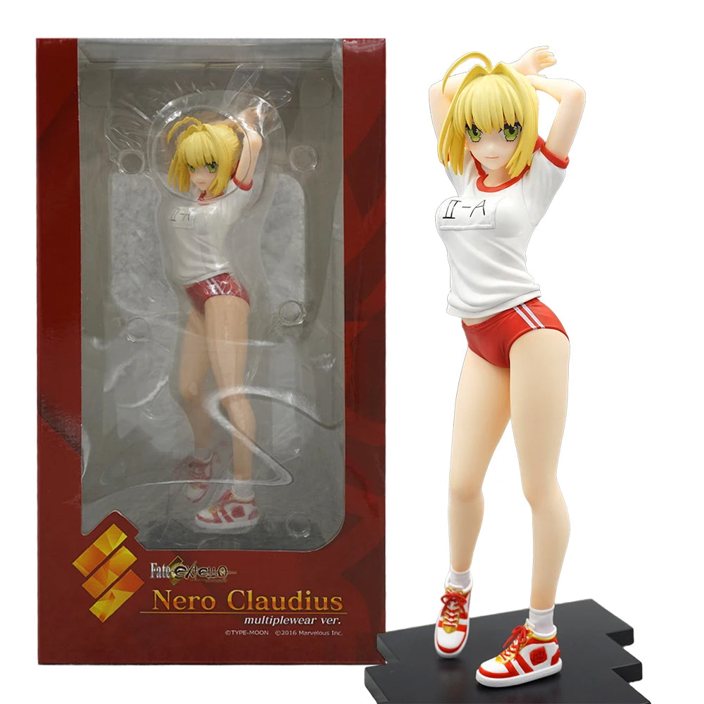 25CM Anime Fate/Extella Nero Claudius Figure Multiple Wear ver Stand Model Toy Doll Aciton Figure Collection Gifts