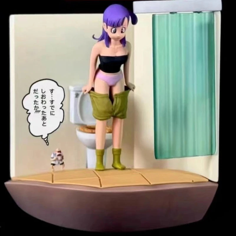 Dragon Ball Anime Figur Bulma Actionfiguren Master Roshi Toilet Peep Statue PVC Modell Puppensammlung Dekor Spielzeug Geburtstagsgeschenke
