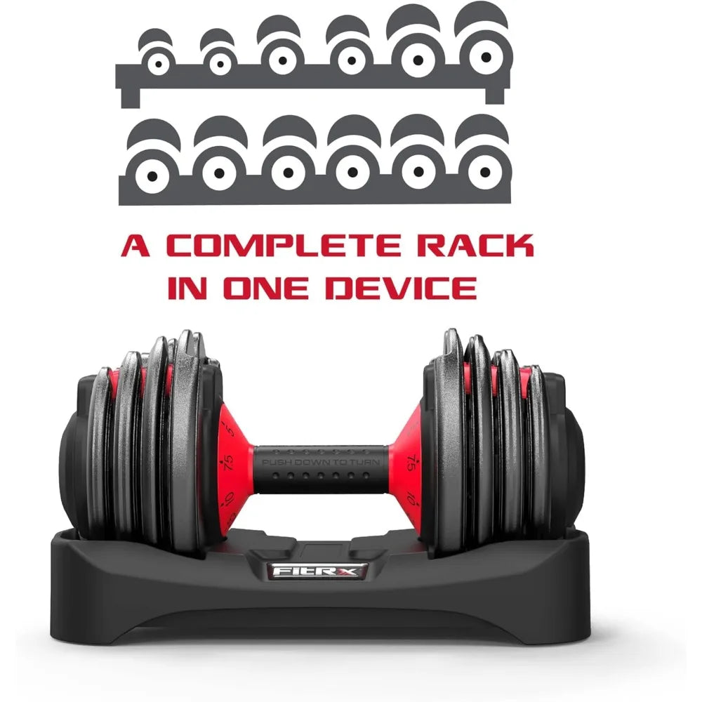 Versatile 9-in-1 Adjustable Dumbbells, 25 lbs Capacity, Increments of 2.5 lbs, Ideal for Home Gym Workouts