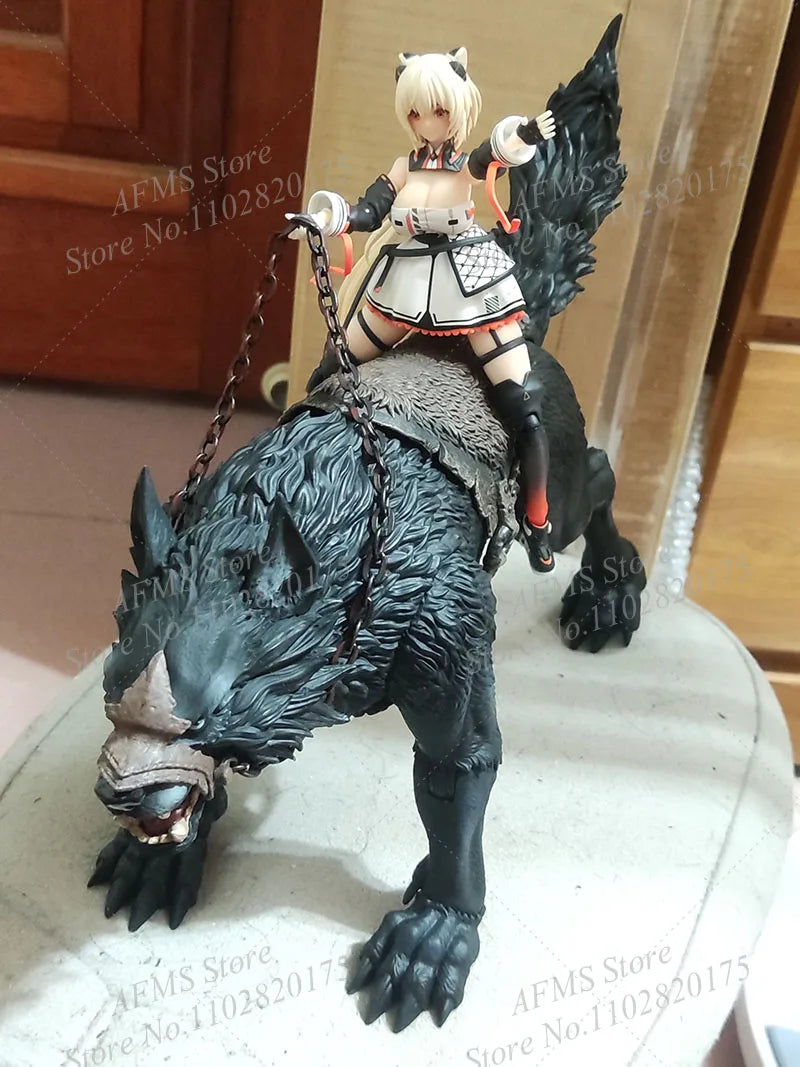 D20 Studio 1/12 Scale Soldier Dolls Scene Decorations Fierce Giant Wolf Mount Iron Blade For 6" 7 "Action Figure Body