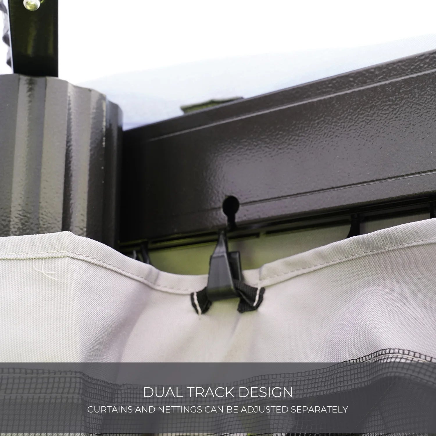 10x13 FT Pavillon für Terrassen Outdoor-Pavillon mit Moskitonetz und Vorhängen Outdoor-Terrassendach für Deck Hinterhof Garten Rasen