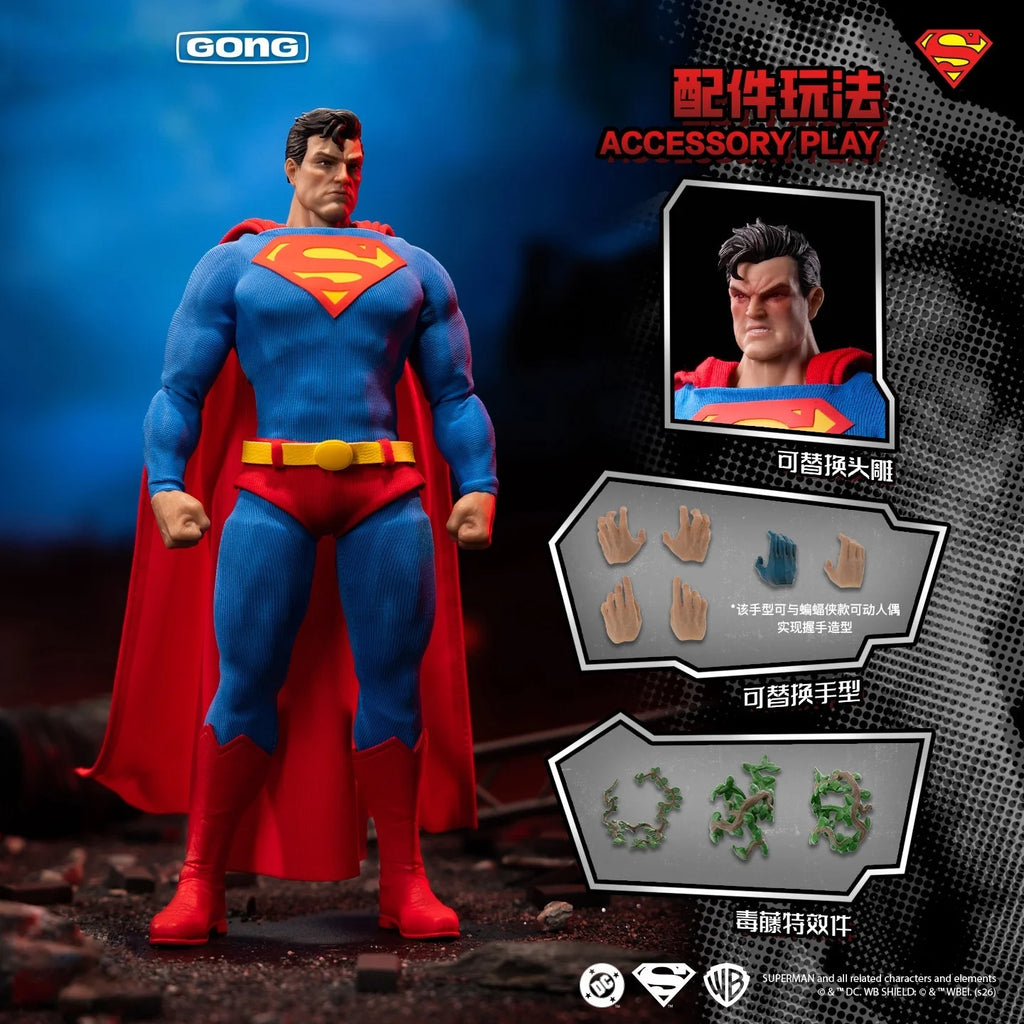 Genuine 1/16 GONE Batman Hush Series Superman Action Figure Articulated Joints Cloth Outfit High Detail Collectible Model Toy