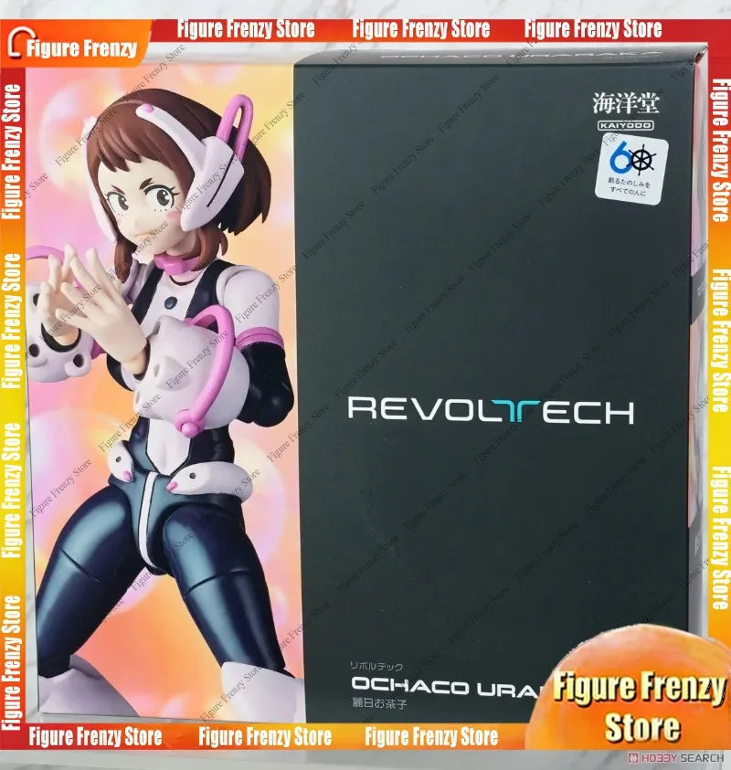 Spot Sale100% Original Kaiyodo My Hero Acamia Amazing Yamaguchi Revoltech NR048 Ochaco Uraraka Genuine In Stock Figure Mol Toysi