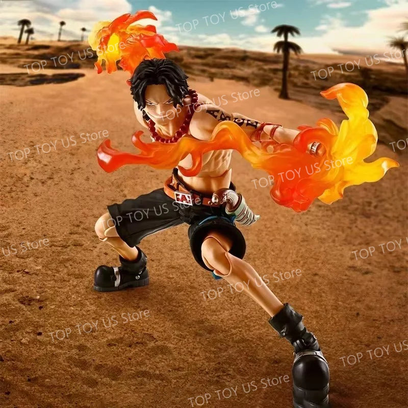 SHF Portgas D. Ace Action Figure Anime One Piece Fire Fist Ace Figures PVC Movable Collection Decoration Model Toys Gift 17cm