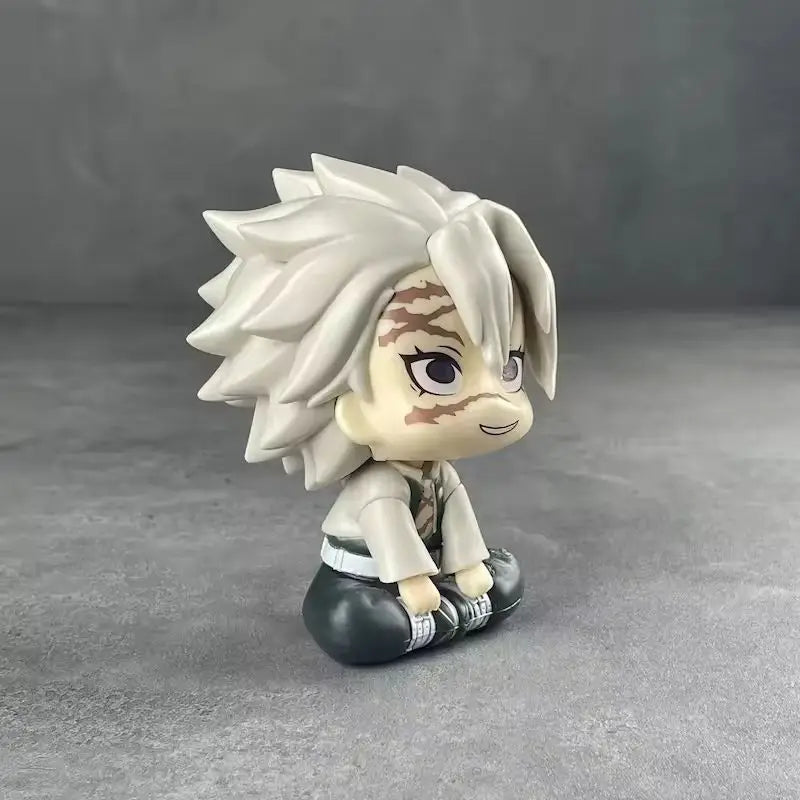 Demon Slayer Anime Q Ver. Action Figure Set - Kanroji Mitsuri Shinazugawa Sanemi Kawaii PVC Collectible Toy Model Gifts