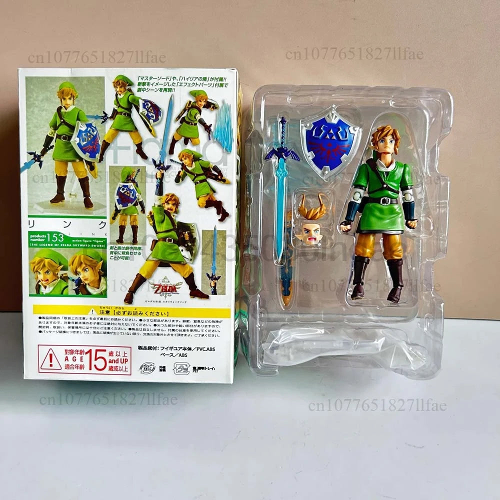 Figma 153 The Legend of Zelda 153 Skyward Sword 14cm Link Action Figure Model Toy Joint Movable Doll Room Ornament Gift For Kids