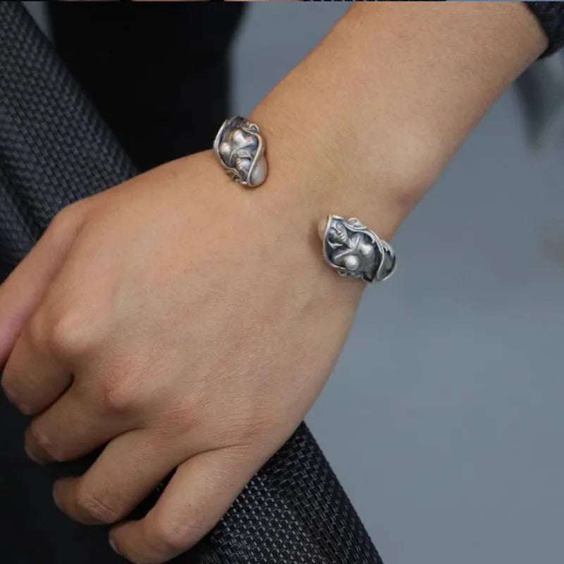 Bracelet Bangle Pure 925 Sterling Silver Naked Female Goddess Luxury Brand Fine Jewelry Man Woman 2025 Valentine's Day Gift B6