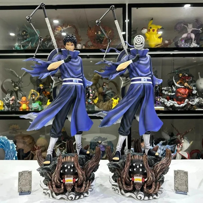 Bandai Banpresto NARUTO 21 Centimeters High Scene Model GK Anime Figure Ornaments  Double Headed Interchangeable Trendy Play Toy