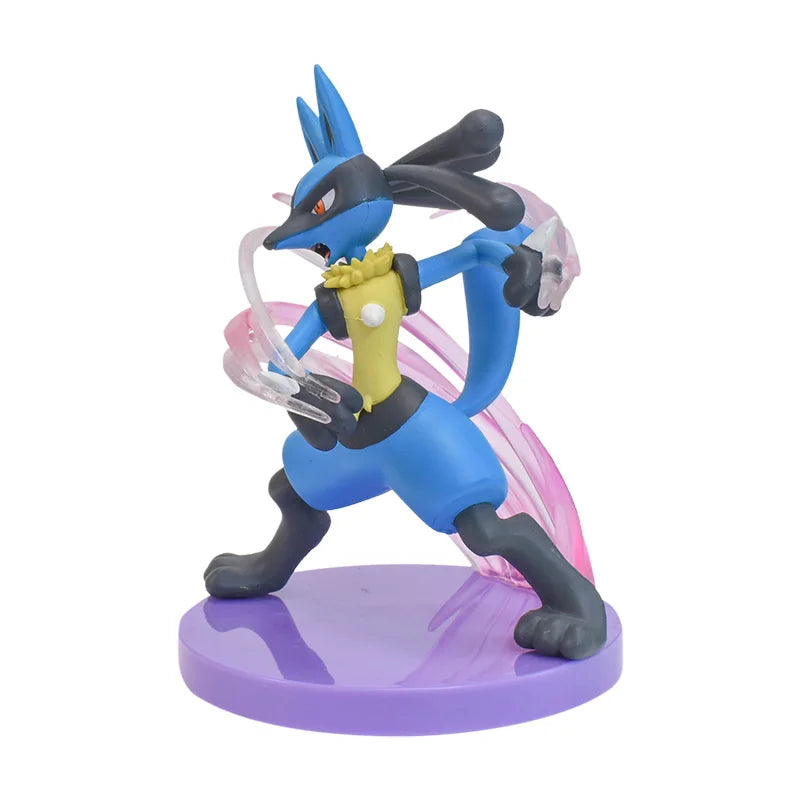 13cm Riolu Lucario Pokemon Action Model Doll Anime PVC Figure Statue Toy With Base Decoration Collect Birthday Gift NO BOX