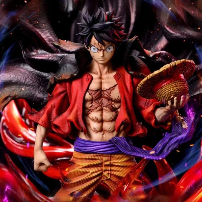 32cm One Piece Monkey D Luffy Wano Country Haki 32cm Gk Statue Collectible Figure Anime Model Desktop Decoration Gift For Fans