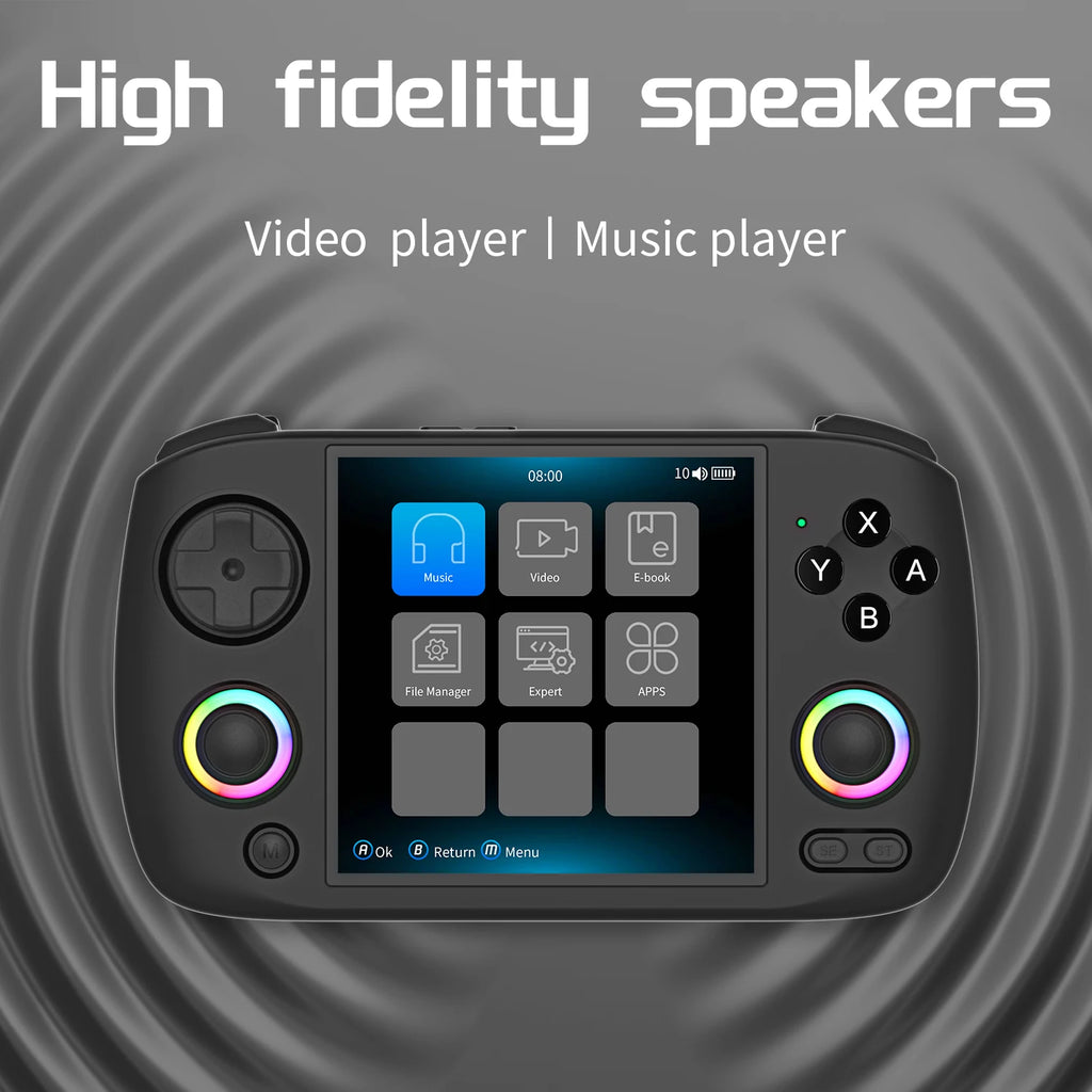 ANBERNIC RG Cubexx Retro Handheld Game Console 3.95" IPS 720*720 Screen Linux 64bit Support WiFi Bluetooth Streaming Video Games
