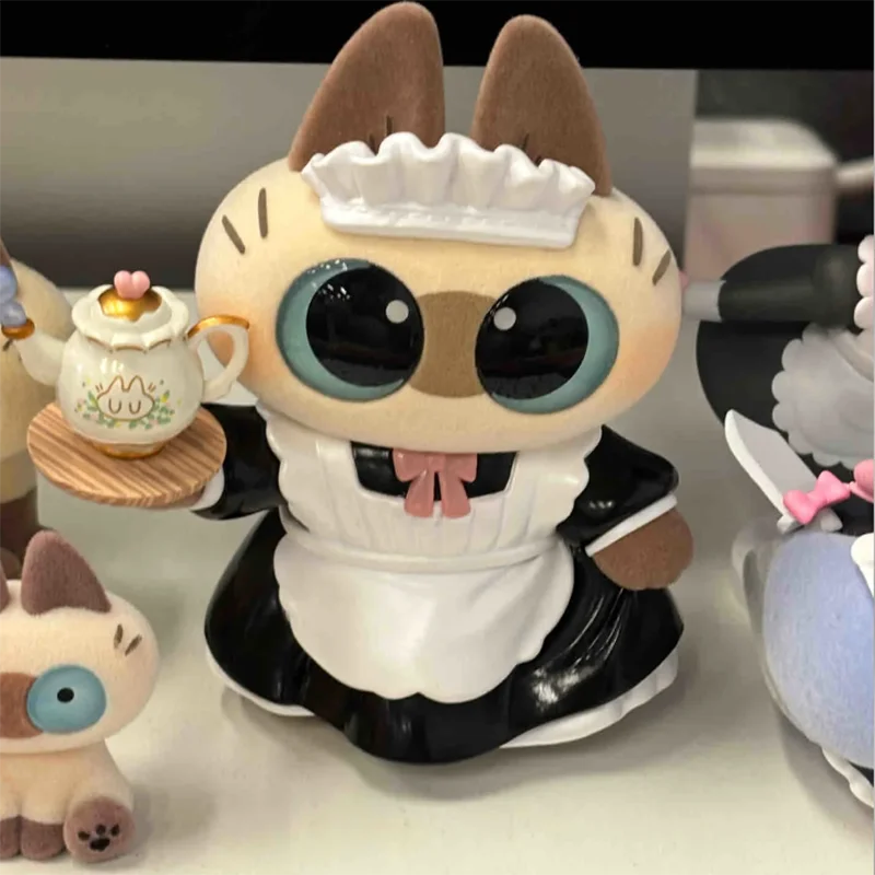 Azukisan Siamkatze Bohnenpaste Restaurant Maid Katze Anime Figur PVC Sammlung Modell Statue Spielzeug Kinder Kawaii Geschenk