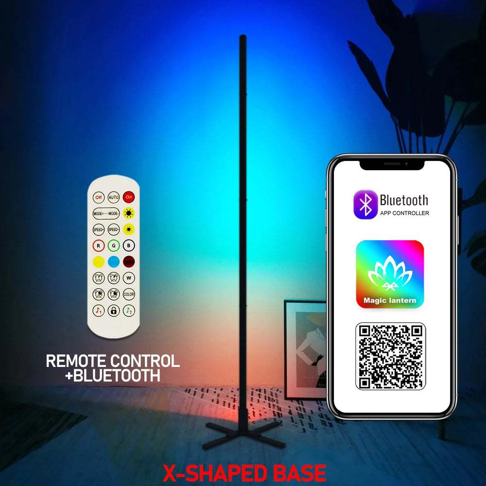 Heightening 180CM Smart Floor Lamp RGBIC Tuya Smart APP Remote Control Nordic Stand Floor Mood Light For Game Room Decoration