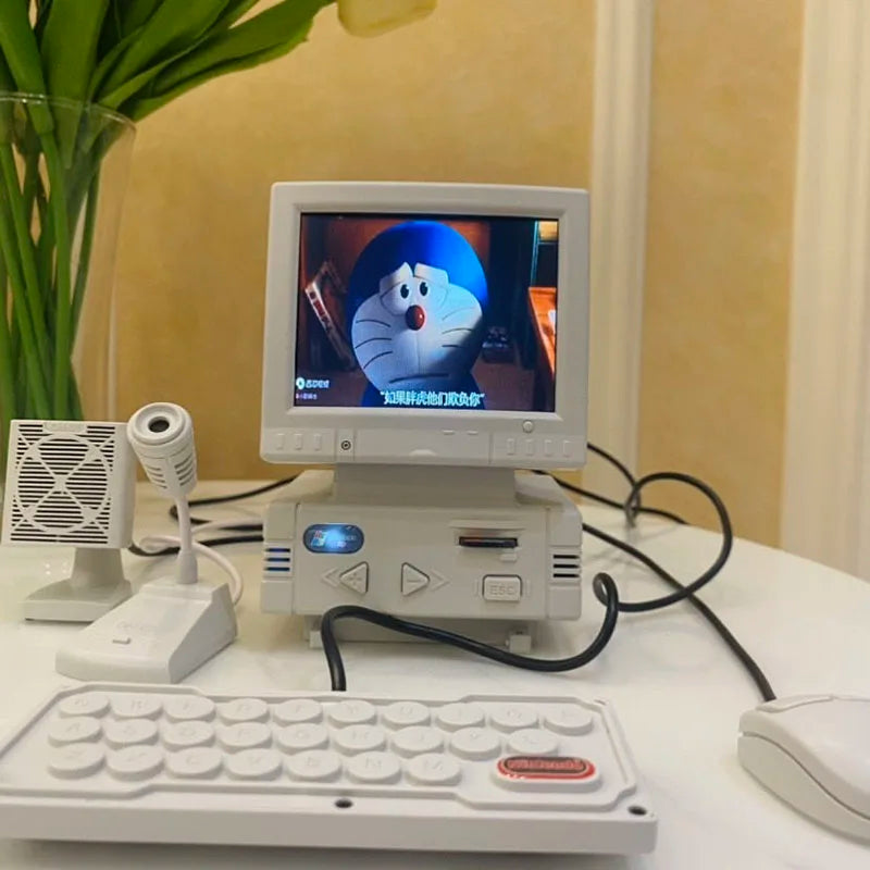 Traditional Computer Style Game Player with 3.5-inch LCD Screen Built-in 180 Retro Games And MP4 Video Support