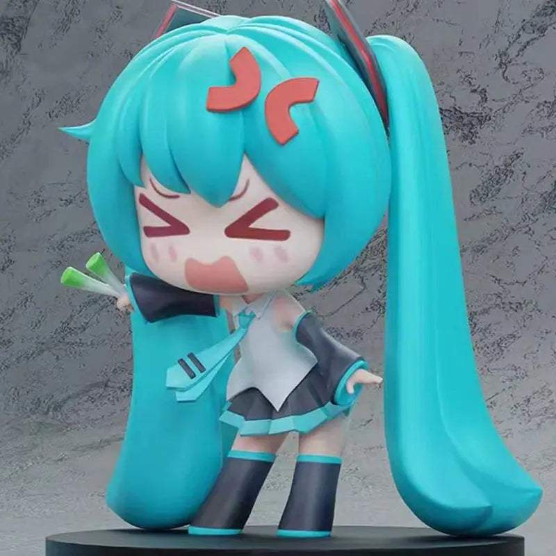 Kawaii creative Hatsune Miku anime peripherals Q-version figure desktop ornaments cute cartoon Miku scenery model holiday gift