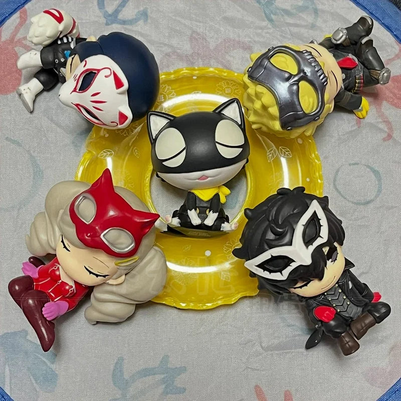 Persona 5 Amamiya Ren Morgana Shoulder On Shoulder Q-Version Model Desktop Ornament Anime Action Figure Model Toy Birthday Gift