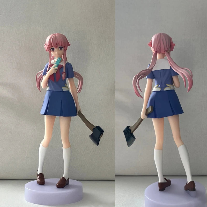Genuine GSC POP UP PARADE 17cm Mirai Nikki Gasai Yuno Ordinary Version Limited Edition Anime Gasai Yuno Model Ornament Gift