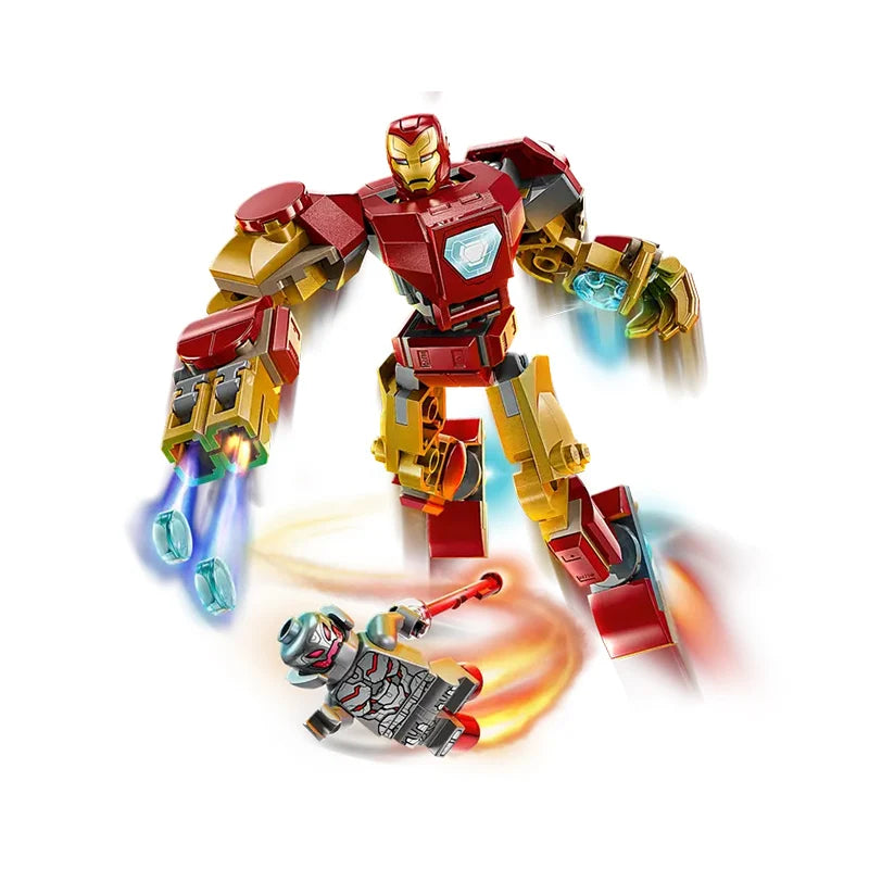 LEGO Building Blocks Superhero Series 76307 Iron Man Mech Battle Ultron Boys Assemble Puzzle Toy Gift