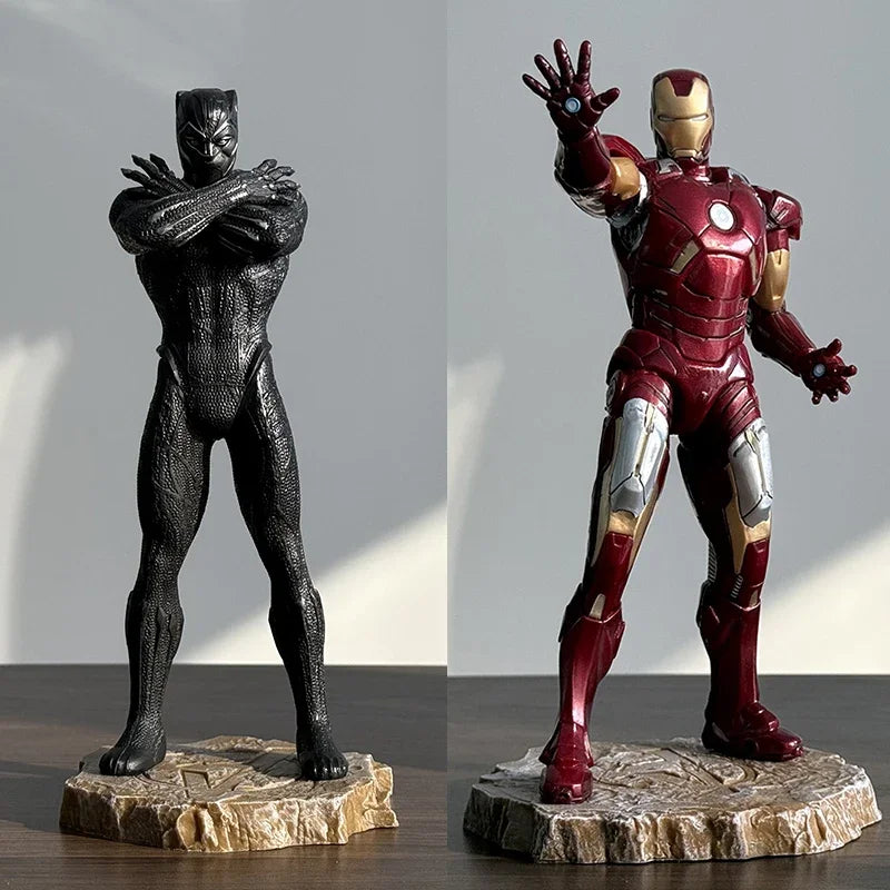 Avengers Figur Iron Man Actionfigur Black Panther Tony Stark PVC Modell Statue Sammlung Dekoration Spielzeug Geschenk Puppe Ornamente