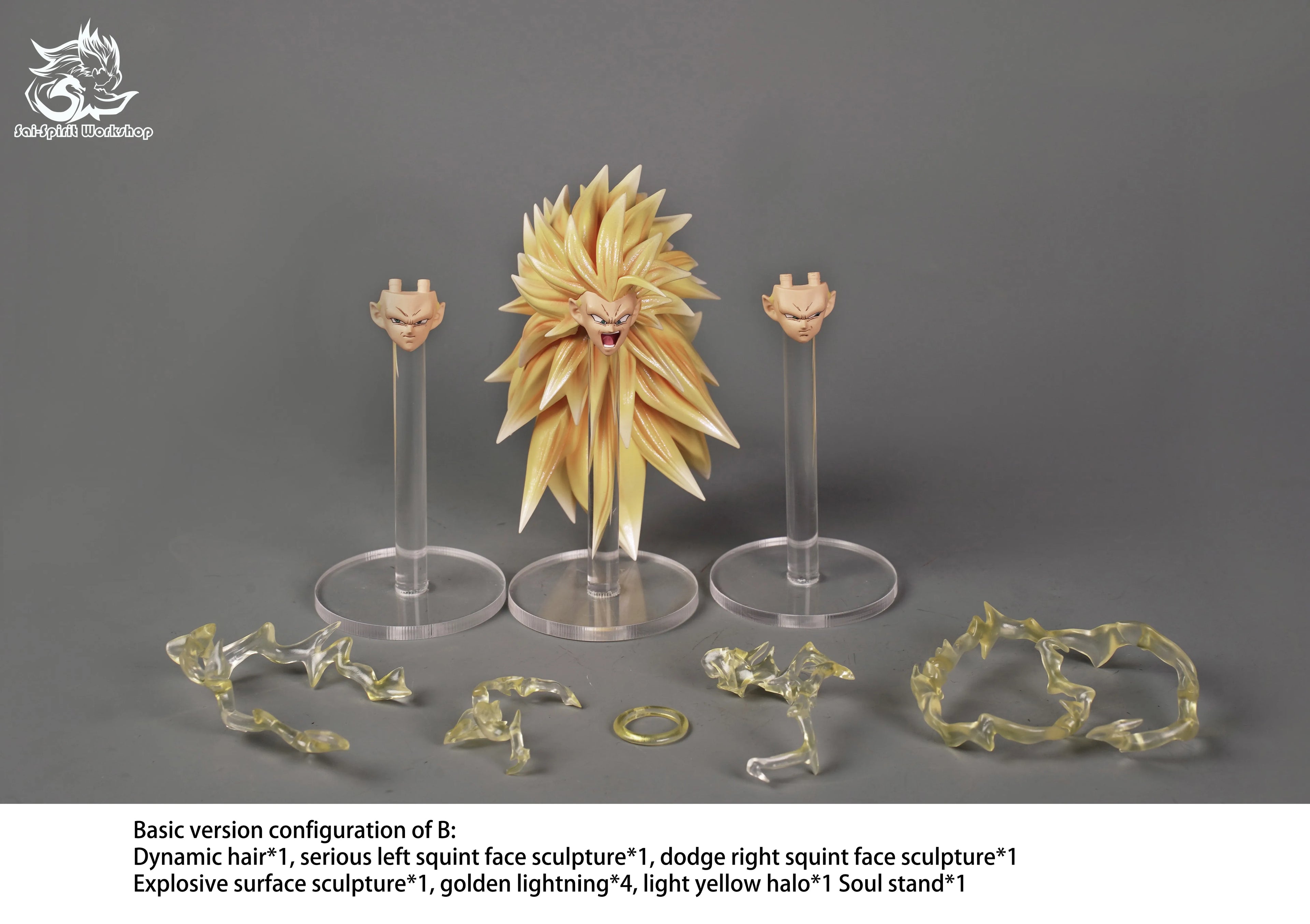 Pre-Sale SSW Studio For Goku (Accessory Kit) Super Saiyan 3 SSJ3 Dragon Ball SHF Special Effect Parts Figure Anime Model Toys