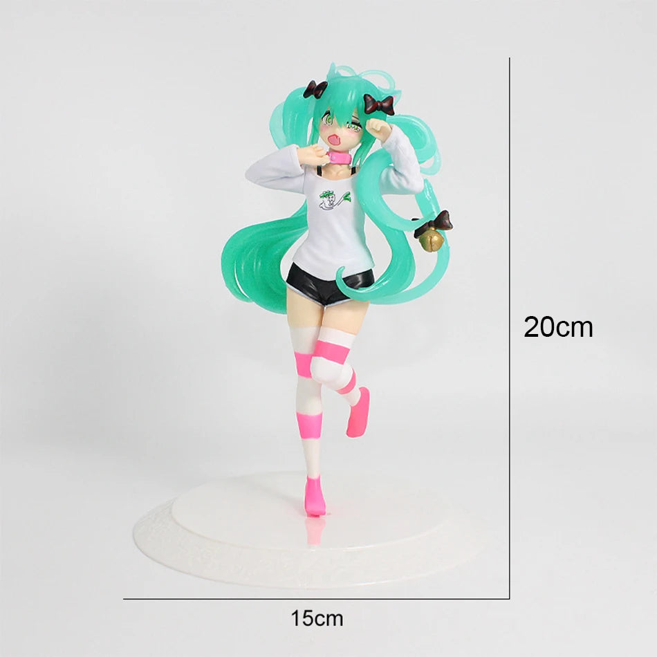 In Stock Hatsune Miku Anime Figure Fashion Subclture Miku Action Figure Christmas Gift PVC Collection Model Kawaii Girl Doll Toy