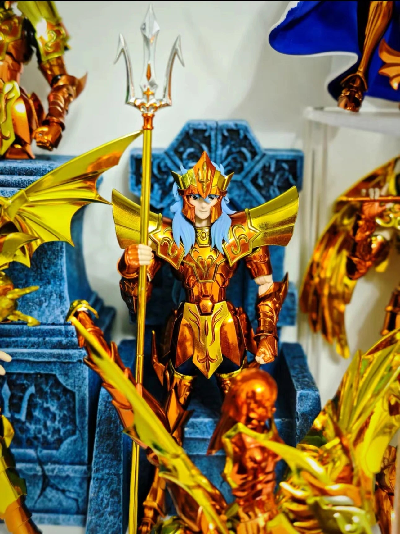 BANDAI Saint Cloth Myth EX Poseidon Deluxe Throne Set - Limited Edition Anime Model Toys for Boys Gifts Original Box