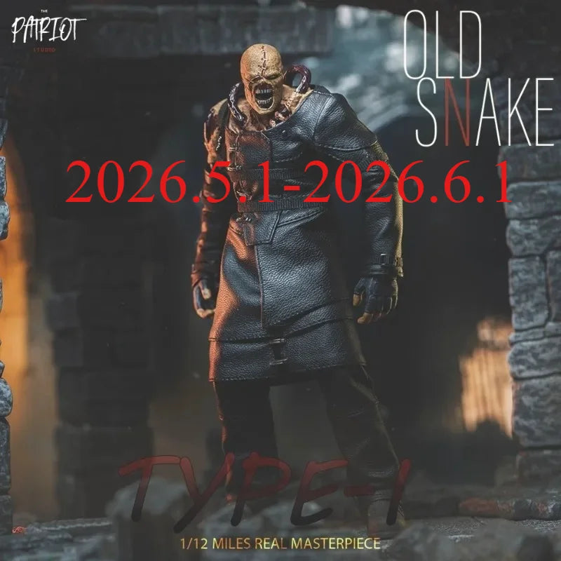 Pre-Order Patriot Studio 1/12 Scale Resident Evil 2 Nemesis Old Snake Anime Action Figure Model Doll Toys Hobby Collectible