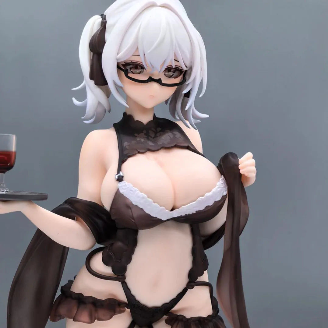 Cynthia 1/6 Scale 27cm Wine Waiter Girl PVC Action Figure Collectible Model Toy for Girls Chinese Anime Complete Figure