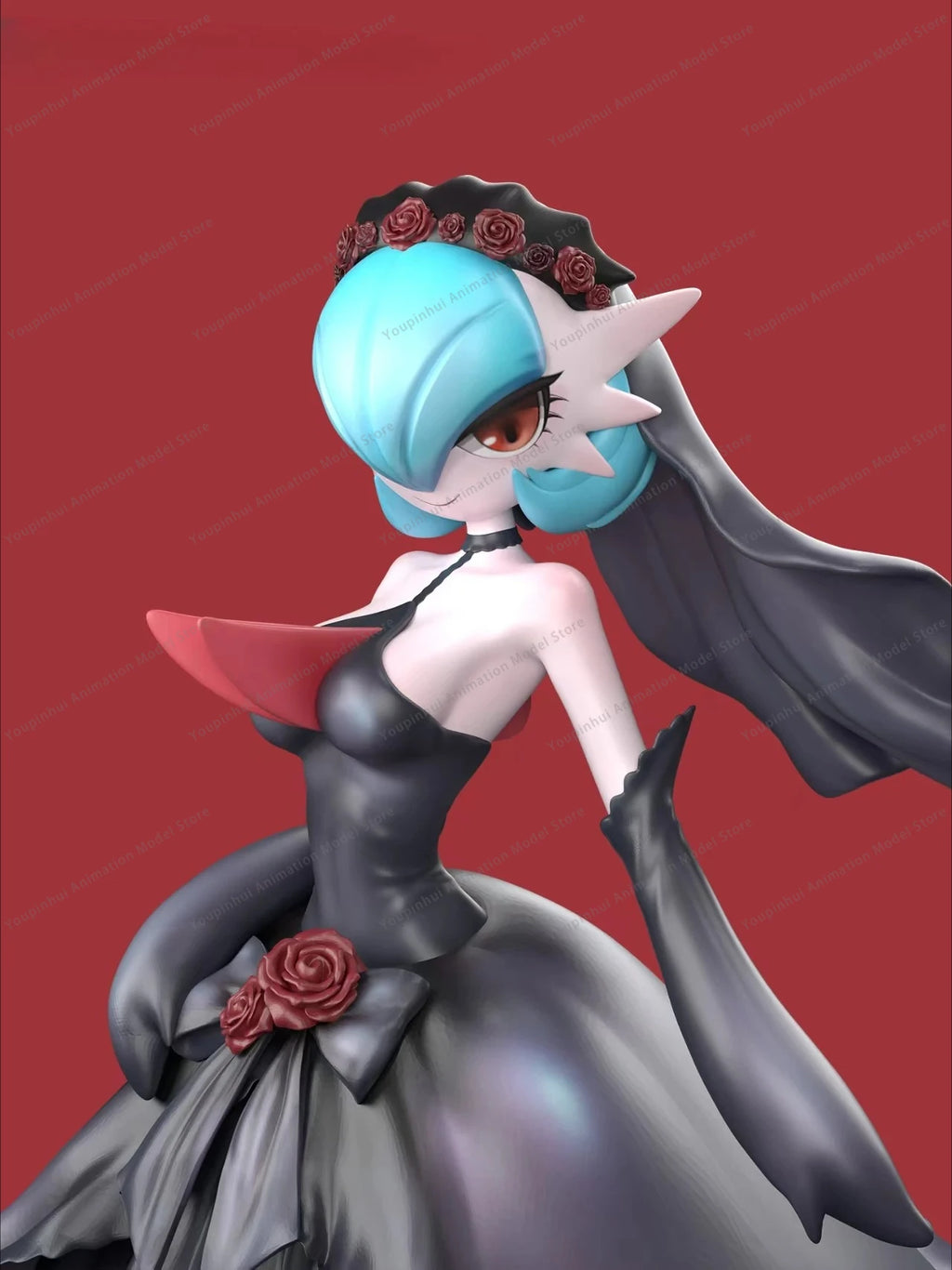 1/20 Black Wedding Dress Shiny Mega Gardevoir Figure Girls Gift Desktop Ornaments Youpinhui