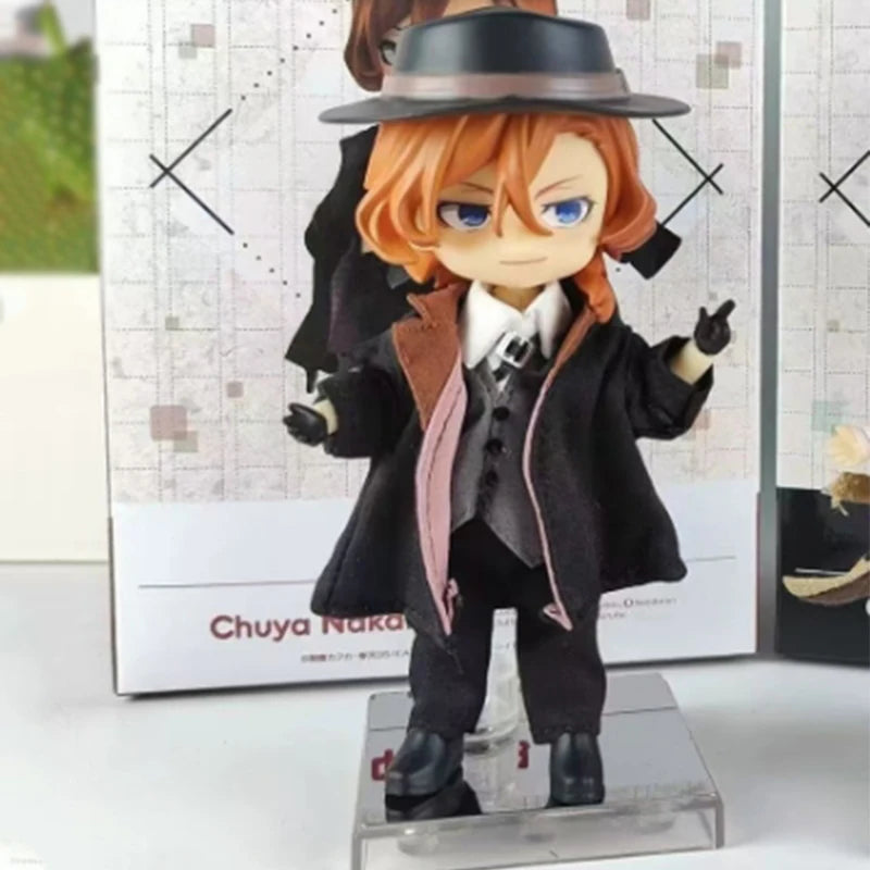 In Stock  Chuya Figurine Bungou Stray Dogs Nendoroid Gsc Nakahara Chuya Figure #676 Model Anime Pvc Collection Ornament Toy Gift