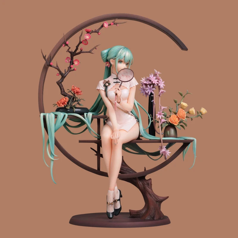 Hatsune-Miku Style1/7 Action Figure Ancient Style Model Cheongsam Singer Kawaii Theme Decoration Display Desktop Decoration Gift