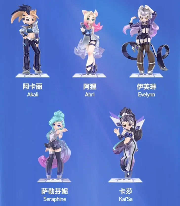 POP MART LEAGUE OF LEGENDS K/DA ALL OUT Serie Trendige Blindbox Spielzeug Mystery Box Mystery Actionfigur Überraschungsgeschenk