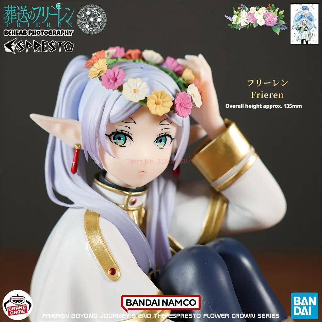 Bandai Original Frieren: Beyond Journey’S End Himmel Anime Action Figure Model Ornaments Frieren High Quality Pvc Figurines Gift