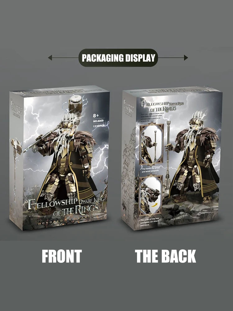 1238PCS Dwarf King Building Blocks Model Movies Series Desktop Decoration Collection Assembly Toys Home Ornaments Gifts for Boys
