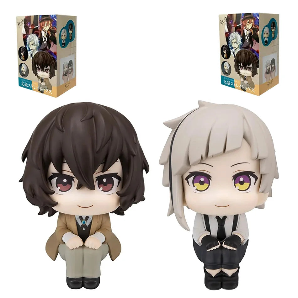 New 10cm Bungou Stray Dogs Anime Figure Look Up Nakajima Atsushi Action Figure Q Version Dazai Osamu Figurine PVC Collection Toy