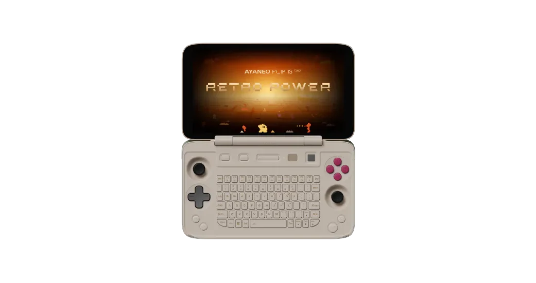 1S KB  Flip Game Console 7" 1080P 144Hz OLED Screen Portable Handheld Console HX370 8840U With Keyboard Game Machine