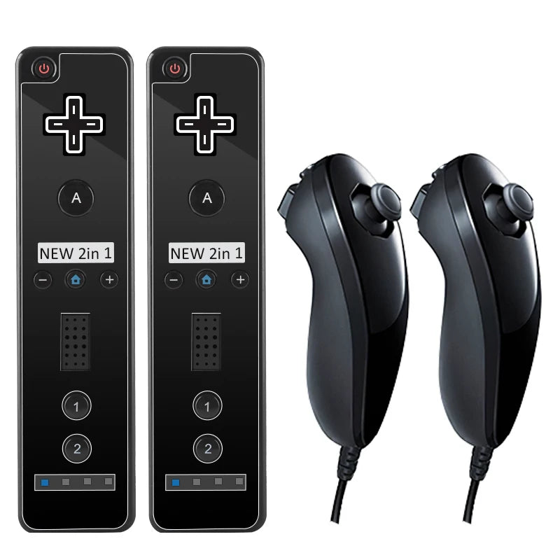 2PCS Controller for Wii Remote Controller Gamepad with Motion Plus For Ninetend Wii/Wii U Wireless Gamepad for Wii Games Console