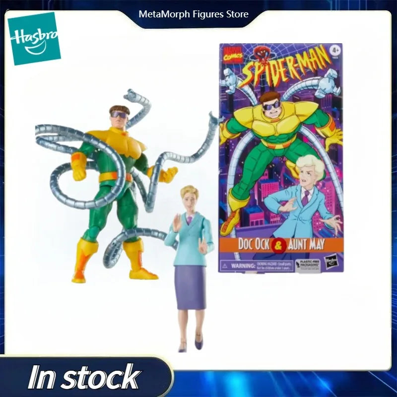 Original Hasbro Marvel Legends Series SPIDER MAN DOC OCK & AUNT MAY Anime Figure Toys Gifts Ornaments