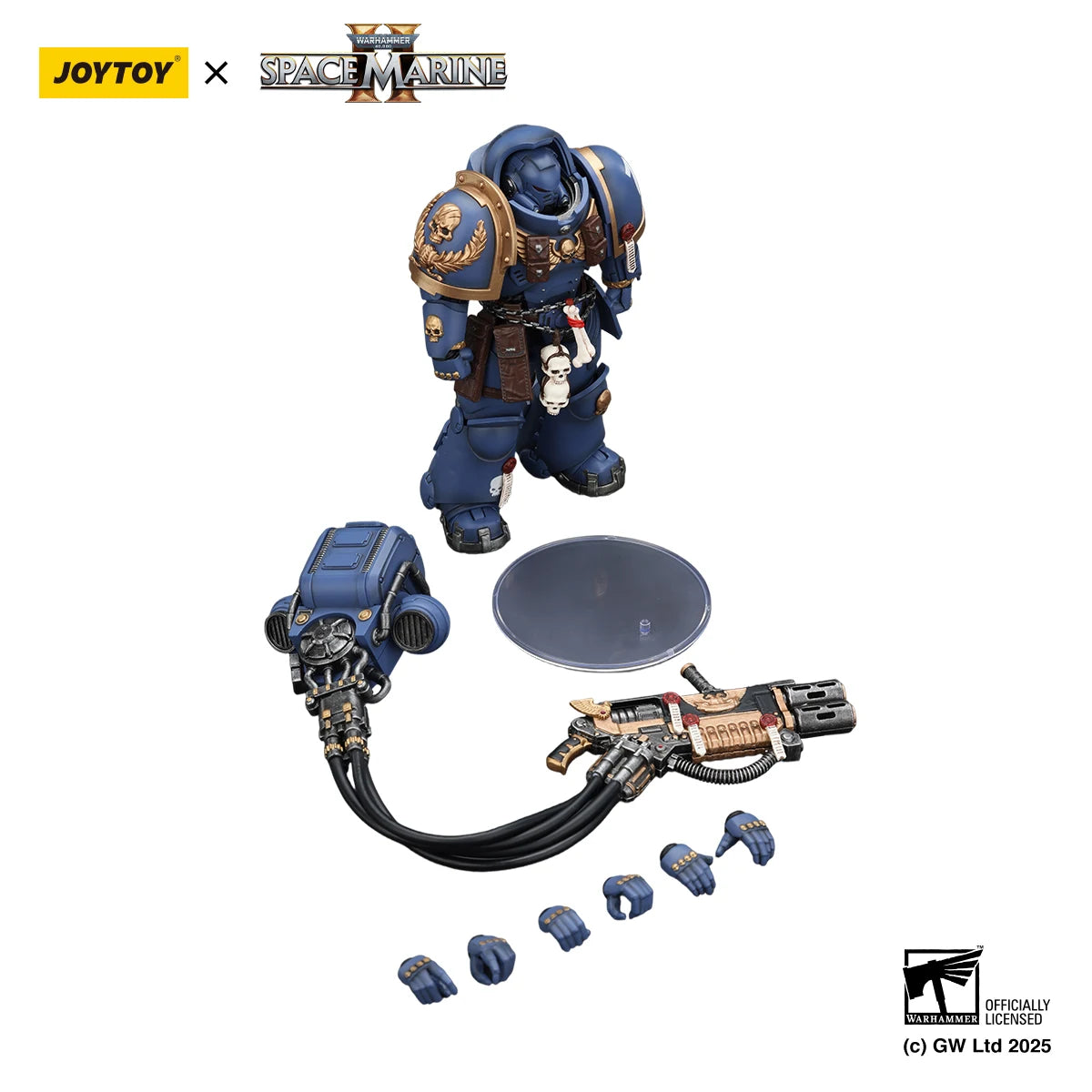 【In Stock】JOYTOY Warhammer 40K Ultramarines Heavy Artificer Armor with Relic Multi Melta 1/18 Action Figure Model Collection