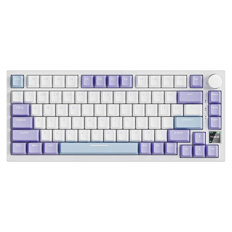 Ajazz AK820 Pro Gaming-Tastatur mit Magnetschalter, Dichtungsmontage, Bluetooth 5.1/2.4G Wireless/Typ-C, kabelgebunden, TFT-Bildschirm für Mac/Win