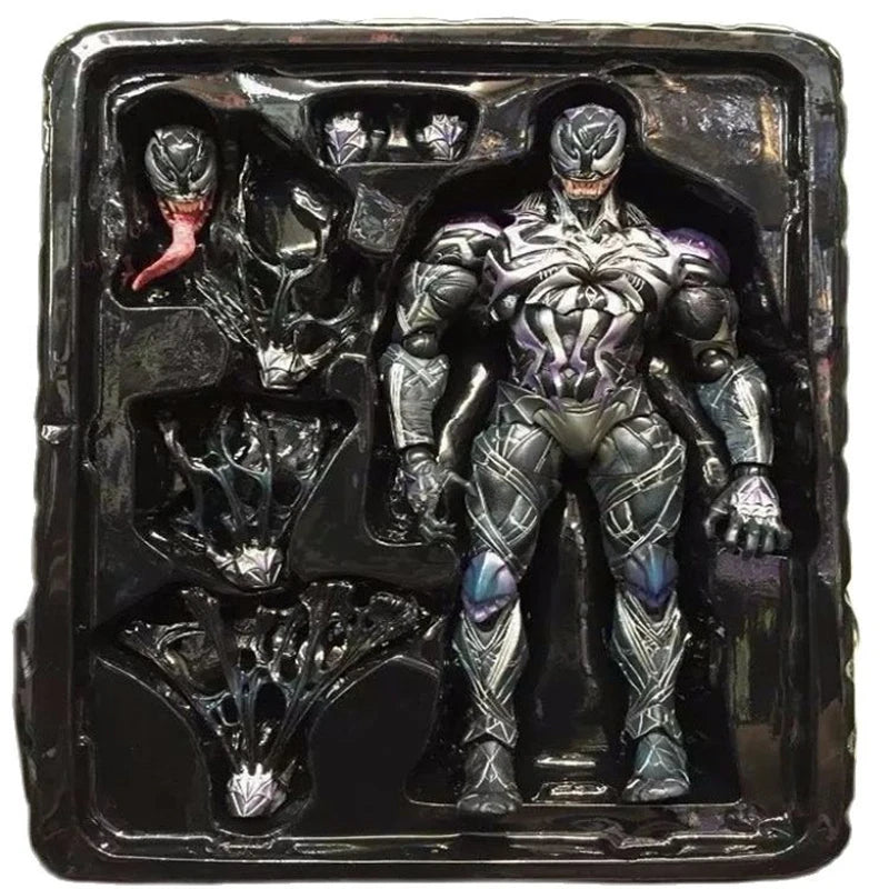 Play Arts Venom Action Figure PA Marvel Collection Doll Toys Amazing Spiderman Model