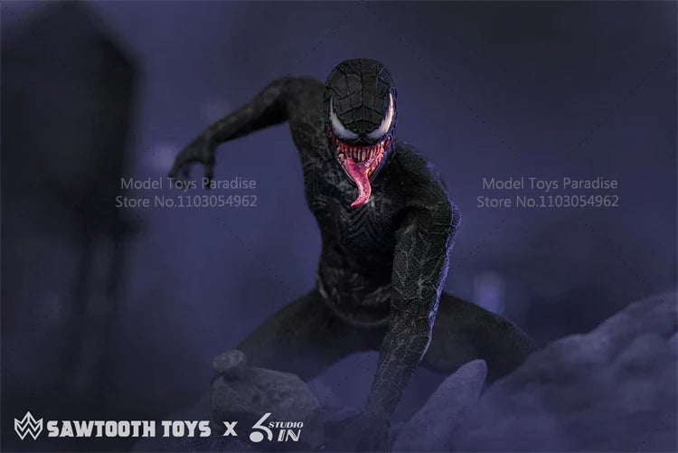 STM-20251 1/12 Collectible Toys Venom Symbiote Double Head Sculpt Movable Anti-hero Soldiers 6'' Action Figure Model Gifts