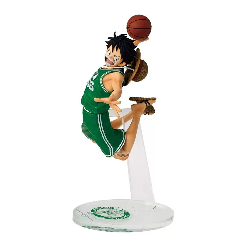 Bandai Banpresto One Piece × Nba Msp Monkey D. Luffy Co-Branded Authentic Figure Desktop Ornament Gift Collection Model Genuine