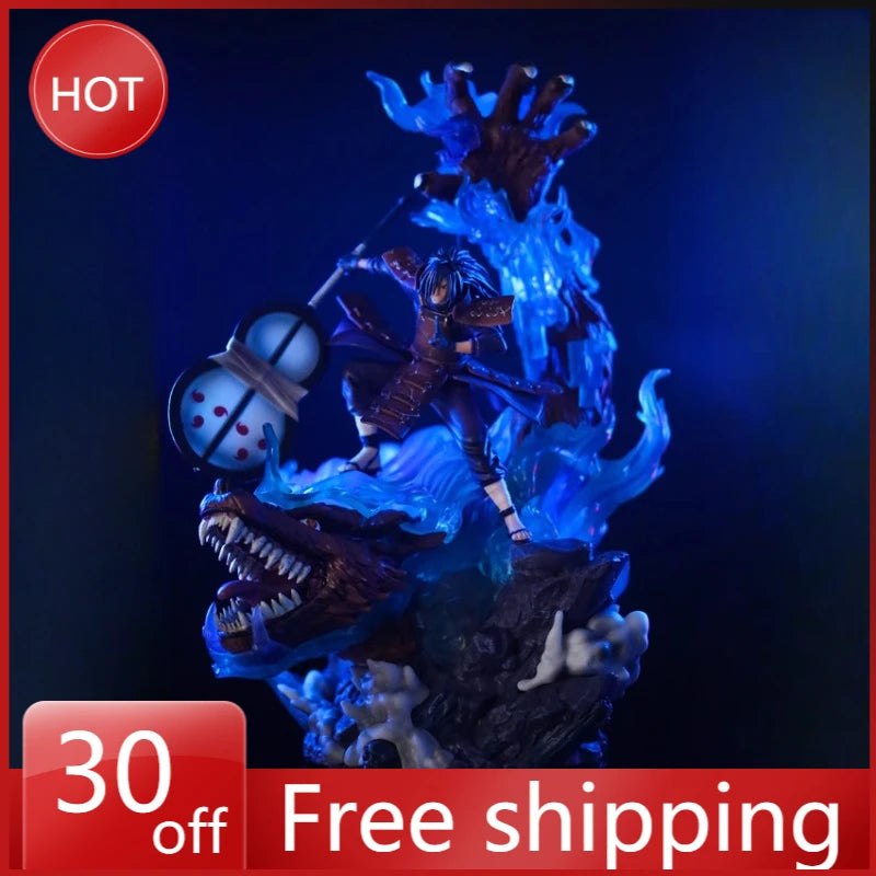 NARUTO Anime Figure 40cm Uchiha Madara The Strongest Battle Susanoo Armed Kurama Kyuubi Model Figure Decoration Craft Collection
